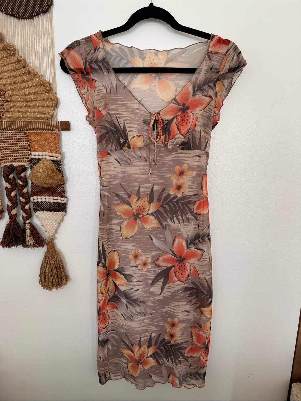 Y2K rampage Hawaiian flower dress